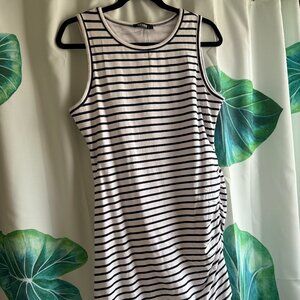 BTFBM Women 2025 Summer Sleeveless Tank Dresses Crew Neck Slim Fit Short Casual